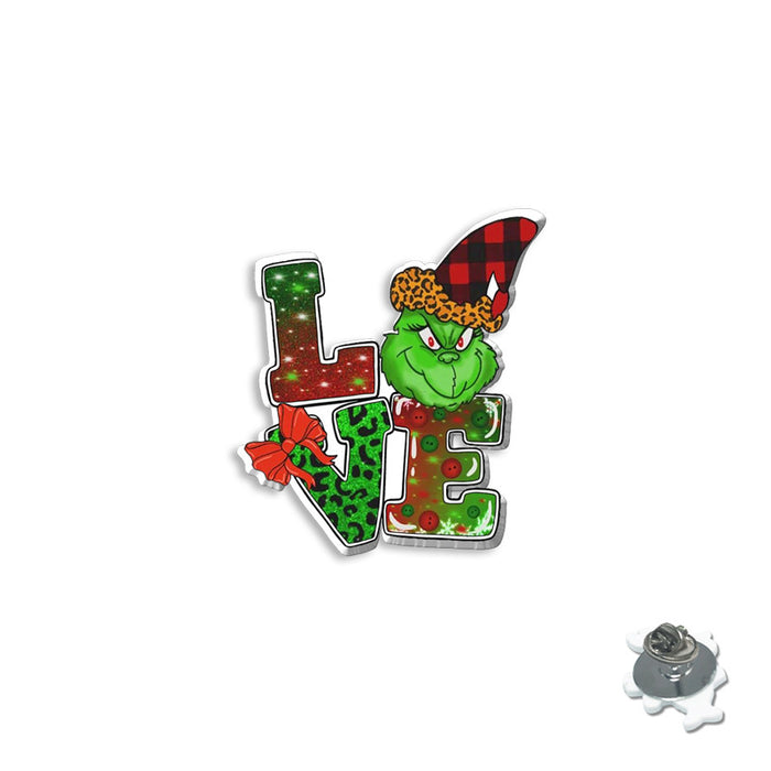 Wholesale Cartoon Christmas Series Resin Brooch JDC-BM-XiangL001