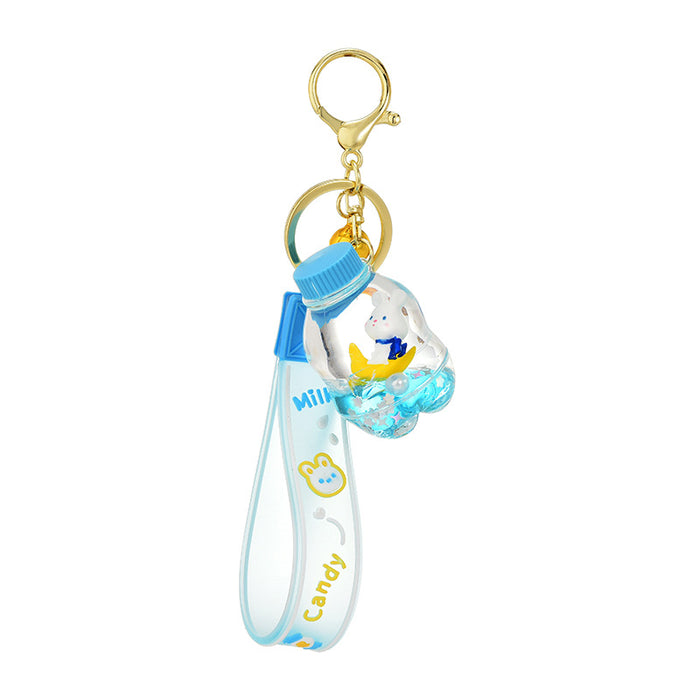 Wholesale Cloud and Sand Pendant Moon Rabbit Keychain