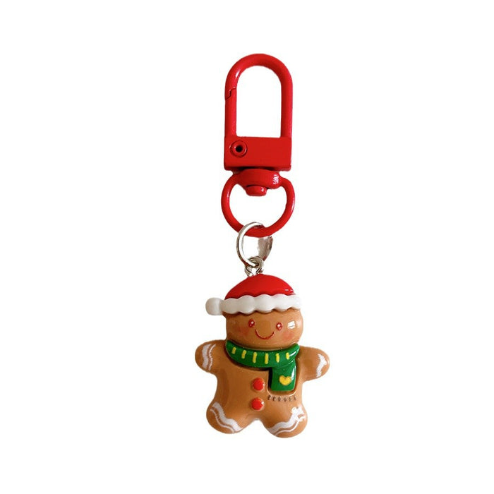 Wholesale Trendy Cartoon Christmas Resin Keychain Pendant  Design Bag Charm Gift Accessory For Resale