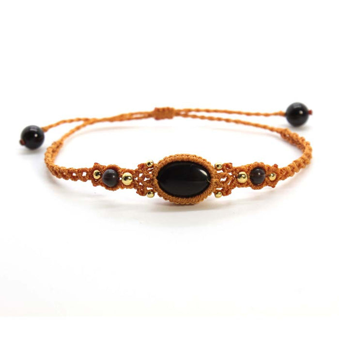 Wholesale Minimalist Amethyst Gemstone Bracelet Oval Braided Stretchable Design Everyday Jewelry Accessory For Women Boutique Resale Gift