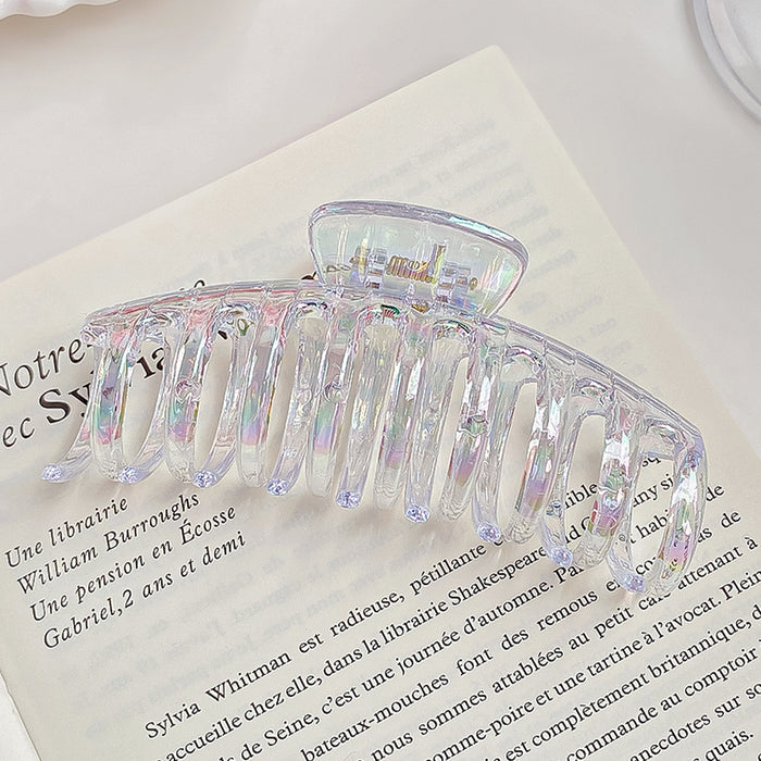 Wholesale Stylish Pearlescent Mermaid Large Hair Claw Clip Plastic Grip