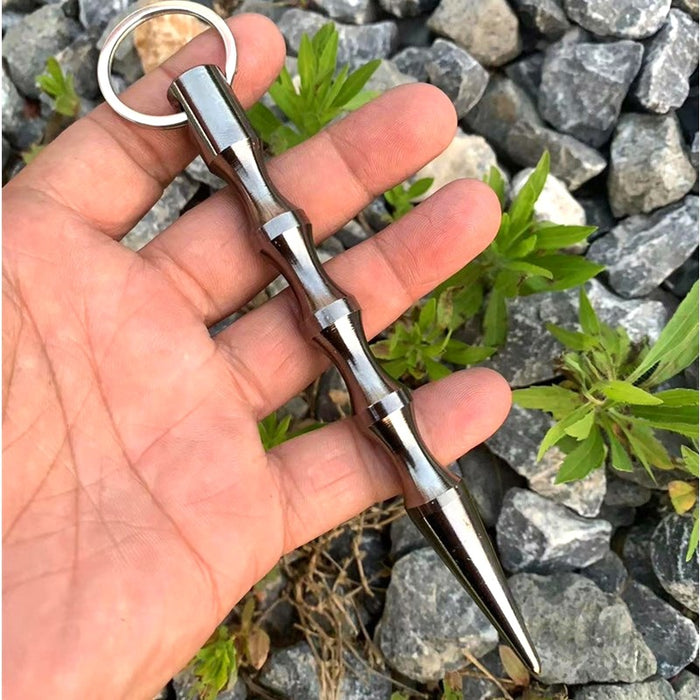 Wholesale Aluminum Alloy Multifunctional Stick Pen Shape Pointed Flat Head Keychain JDC-KC-KB023