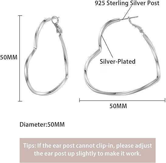 Wholesale Vintage Twisted Love Earrings, Fashionable Charm Earrings, Silver Needles, High Grade Ear Accessories