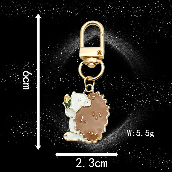 Wholesale Antique silver enamel metal keychain