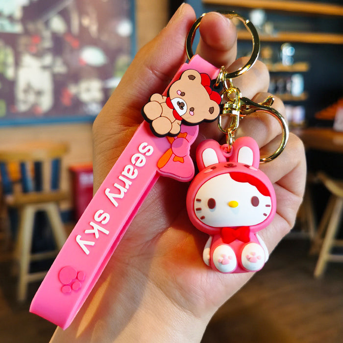 Wholesale Cartoon Doll Rubber Keychain JDC-KC-Tingm012