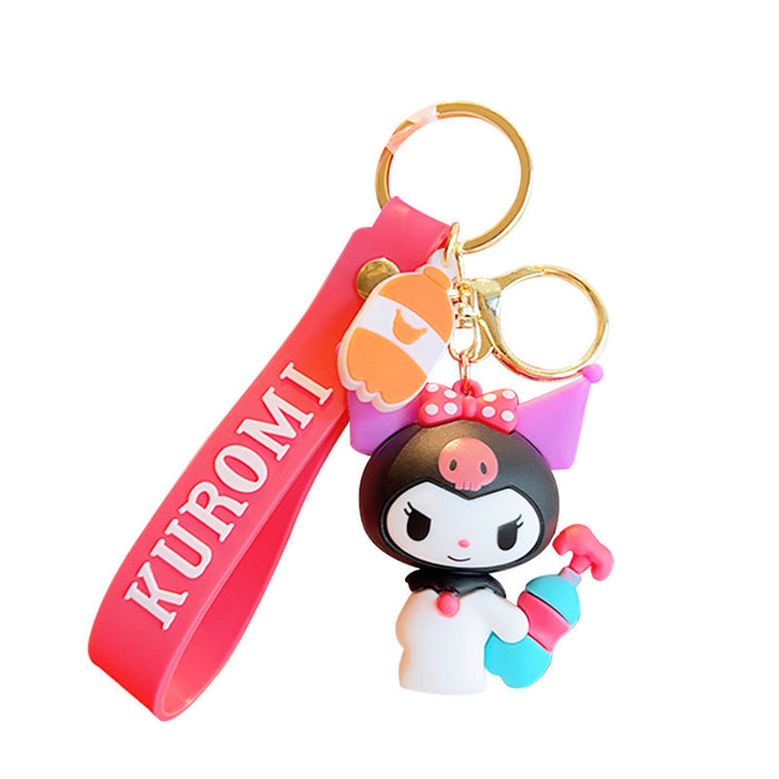 Wholesale Cute 3D Doll Silicone Keychain JDC-KC-MingT143