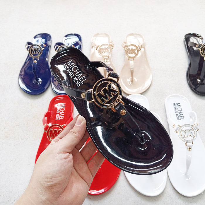 Wholesale 2024 Summer New Beach Herringbone Flip Toe Clip Crystal Jelly Slippers JDC-SP-YaNuo001