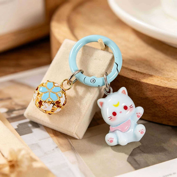 Wholesale Cute Cartoon Cat Keychain Resin Bag Charm Pendant For School Bags And Handbags Boutique Resale Accessory