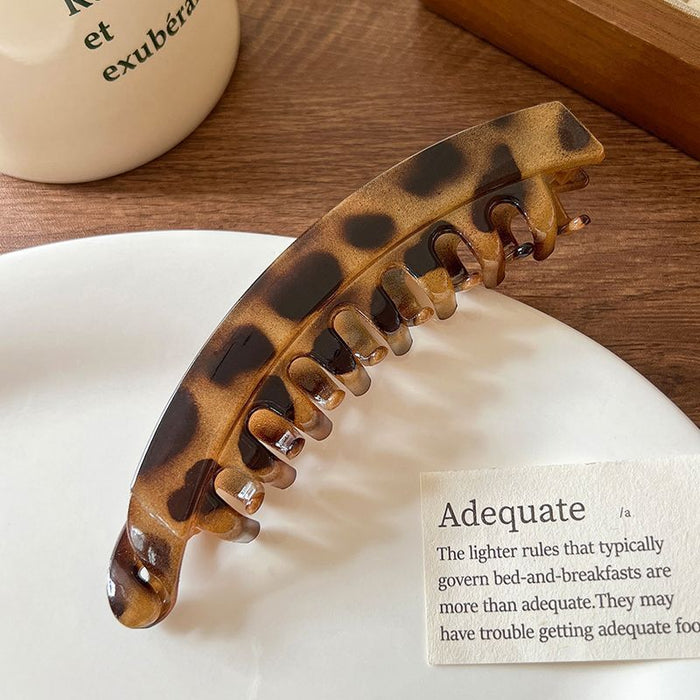 Wholesale Leopard Banana Hairpin Women's l Clip Elegant Back of Head Clip Headwear