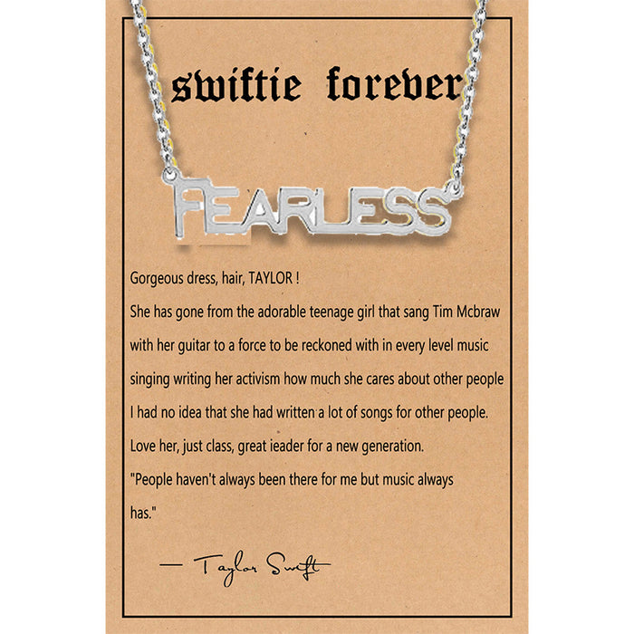 Wholesale Music necklace, stainless steel, gold letters, titanium steel pendant necklace