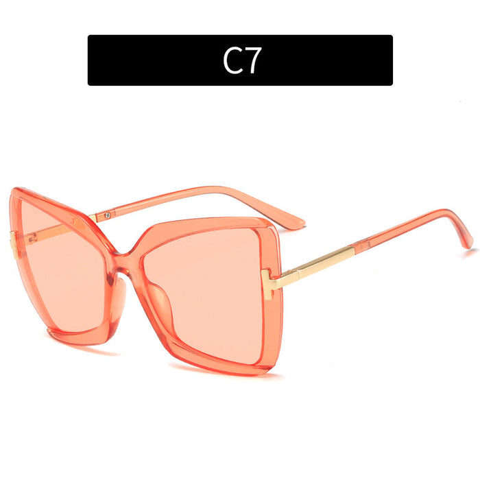 Wholesale Large Frame Butterfly Frame T-shaped PC Sunglasses JDC-SG-XIa062