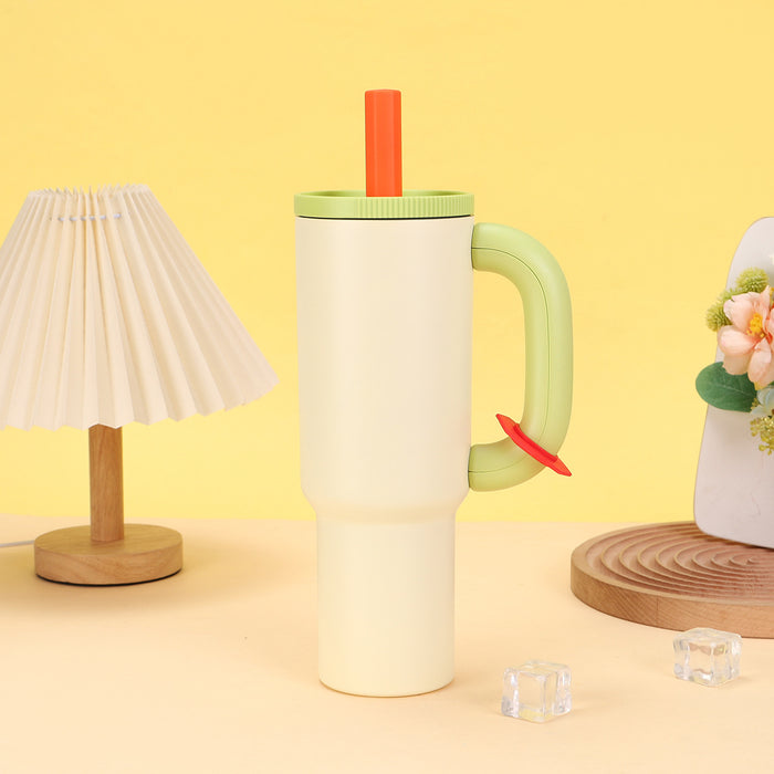 Wholesale 40oz Ice Bullies Cup with 304 Stainless Steel Handle Straws in Various Bright Colors