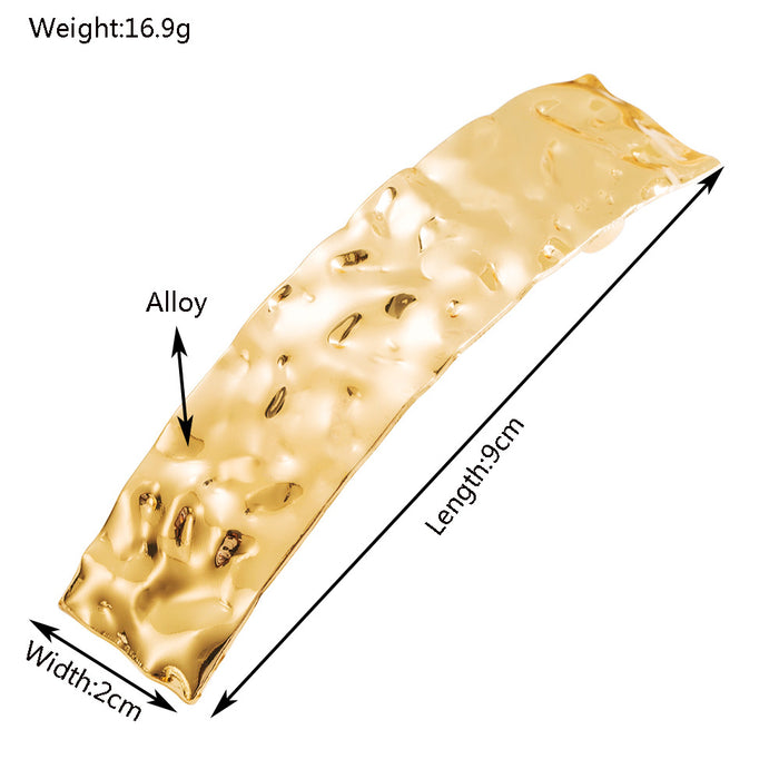 Wholesale geometric smooth metal spring clip all-match temperament hair clip