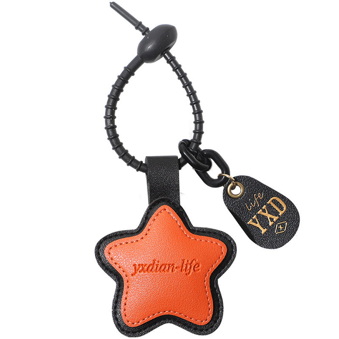 Wholesale Five-pointed Star Leather Keychain JDC-KC-WWX005