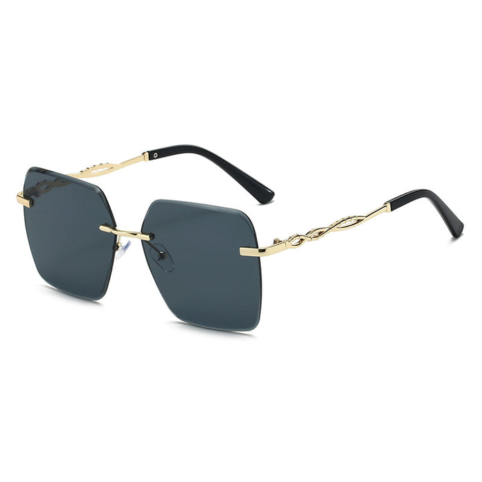 Wholesale New borderless luxury sunglasses for street photography, UV resistant sunglasses