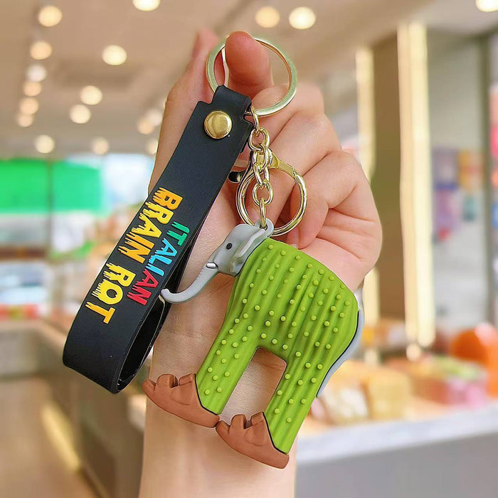 Wholesale Epoxy Resin Wooden Stick Figure Keychain