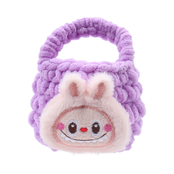 Wholesale Plush Monster airpodspro Cyber Popular Knitted Headset Protective Case Coin Purse Children's Handbag