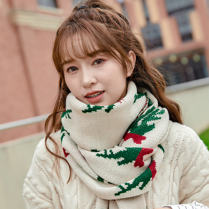 Wholesale Scarf Cotton Knit Thick Warm Fawn JDC-SF-YiZ001