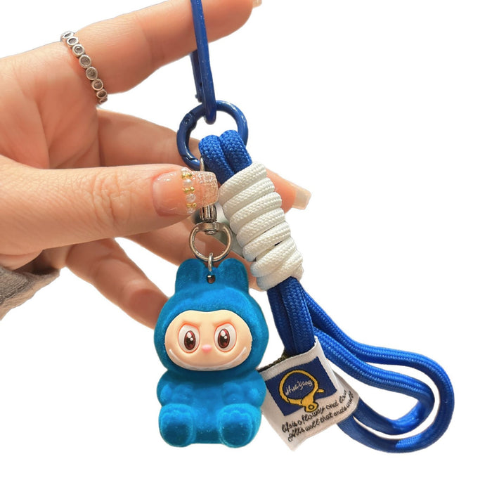 Wholesale Flocking Resin Keychain Cute Hand Rope Doll Pendant Bag Pendant Gift
