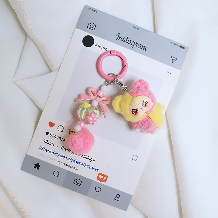 Wholesale Cute Color-Blocking Plush Doll Accessory Cute Ornament Pendant