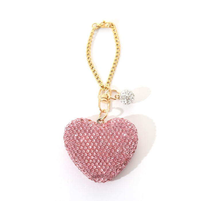 Wholesale Creative love key chain pendant accessories fashion rhinestone