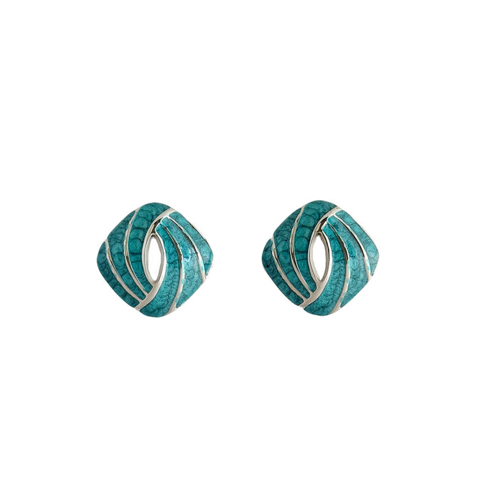 Wholesale New retro versatile temperament drop glazed enamel earrings with a unique and niche personality, light luxury earrings