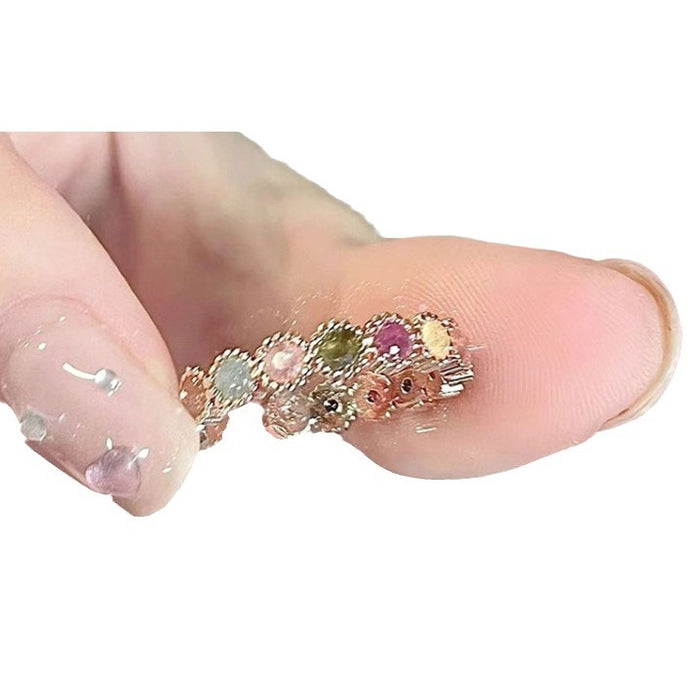 Wholesale Colorful ring niche design open adjustable ring index finger ring