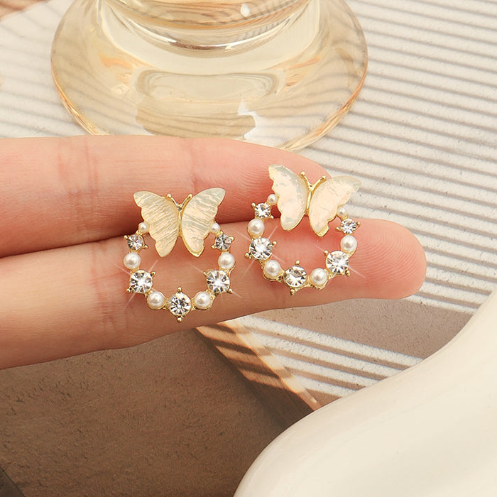 Wholesale Butterfly earrings, niche design, versatile earrings