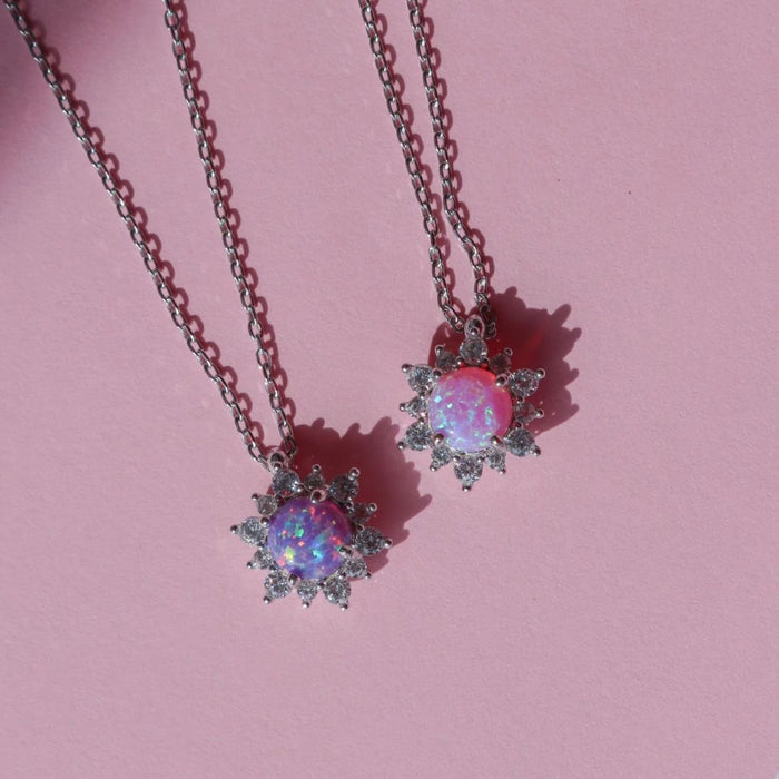 Wholesale Opal Necklace Dopamine  Bracelet Opal Pendant set