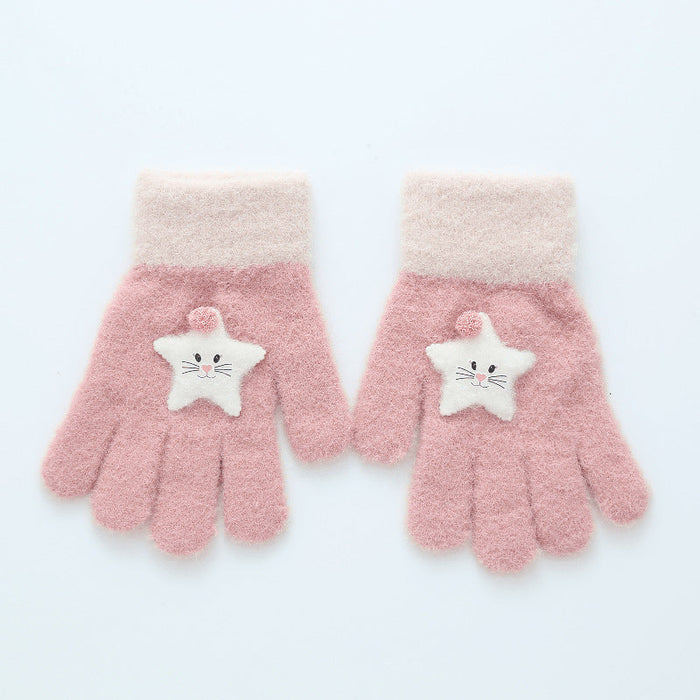 Wholesale Gloves Knitted Cartoon Cute Jacquard Candy Color JDC-GS-shunh002