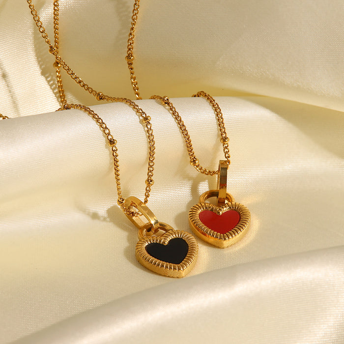 Wholesale Light Luxury Vintage Double-sided Love Necklace JDC-NE-JD407