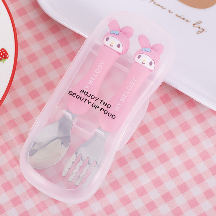 Wholesale Cartoon Stainless Steel Forks and Spoons Cutlery Set JDC-SN-CXR004