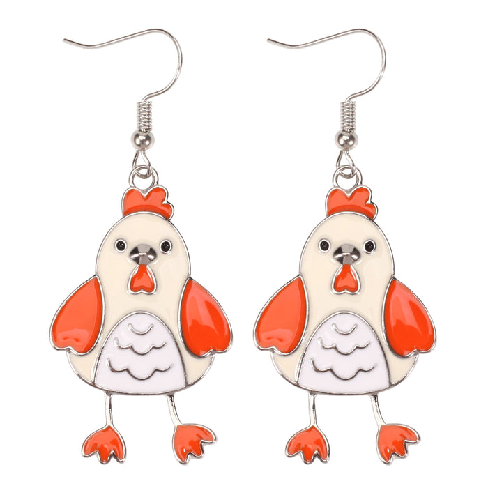 Wholesale Easter Earrings Cartoon Cute Rabbit Egg Carrot Alloy Earrings JDC-ES-Xiny007