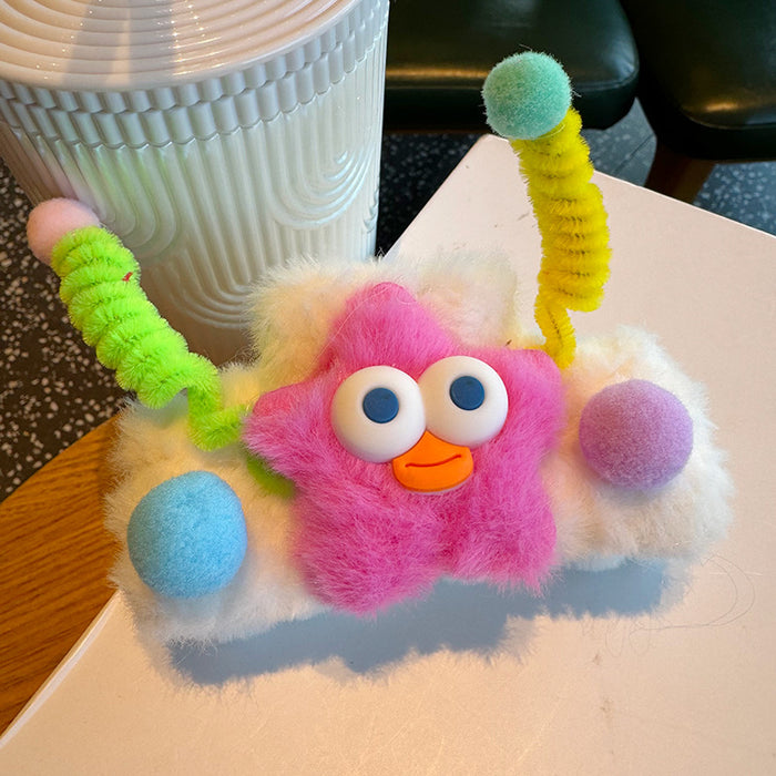 Wholesale Large pink plush hairclips