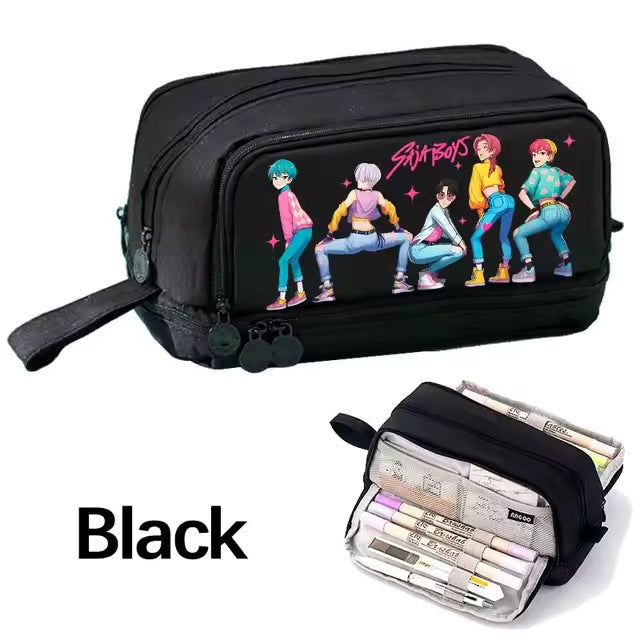 Wholesale Fashion Polyester Cartoon Pencil Case Multifunctional Stationery Pouch Cute School Bag