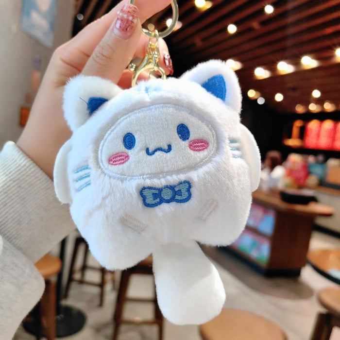 Wholesale Cute plush keychain pendant cartoon doll ornaments key chain claw machine gift