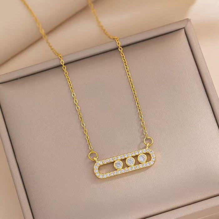 Wholesale Geometric Paperclip Clavicle Necklace