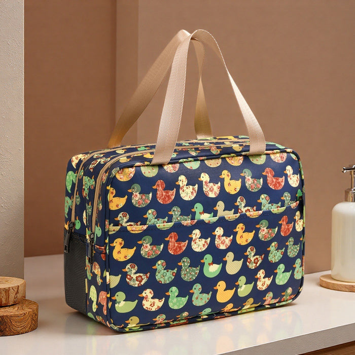 Wholesale Modern Simple Style Dry Wet Separation Toiletry Bag Waterproof Oxford Travel Cosmetic Organizer Large Capacity Handbag