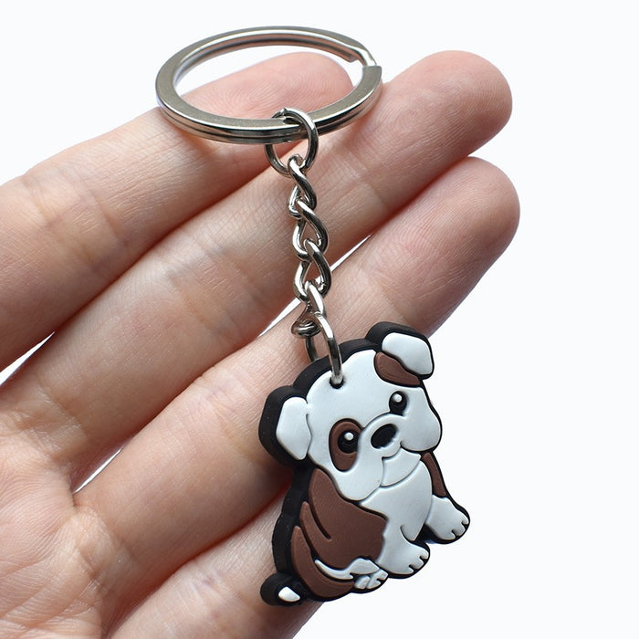 Wholesale 10 PCS Cartoon  keychain  PVC soft rubber car key pendant wholesale keychain