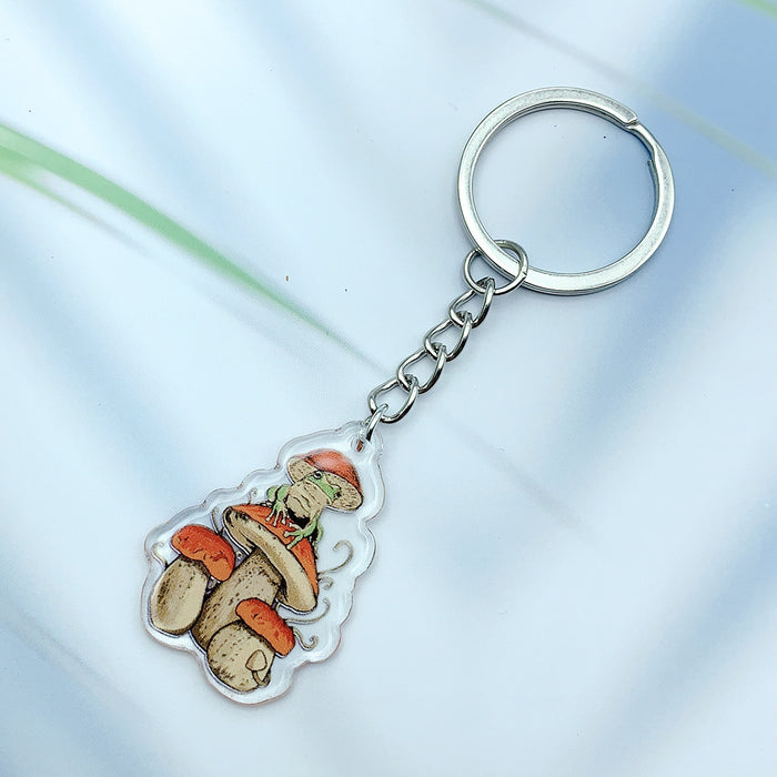 Wholesale Acrylic Mushroom Girl Keychain JDC-KC-HanR002