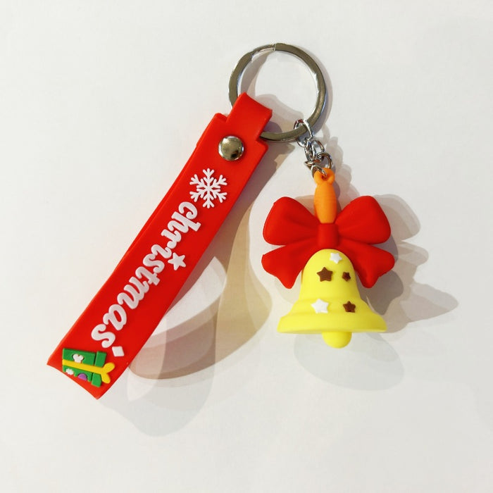 Wholesale PVC Christmas Snowman Cartoon Doll Keychain JDC-KC-WuYi083