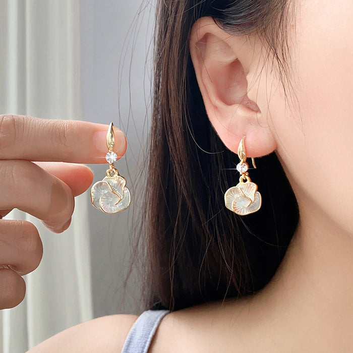 Wholesale Camellia Flower Earrings Women's Niche Unique Earrings