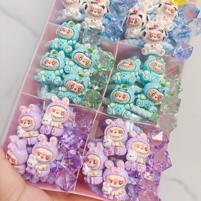 Wholesale Heart Rubber Band Cartoon Headwear Ponytail Hair Tie Hair Rope