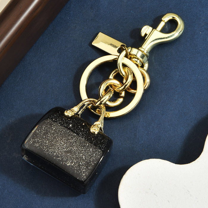 Wholesale Chic Letter C Bag Charm Keychain Red Alloy Electroplated Women S Purse Pendant Gift Resale