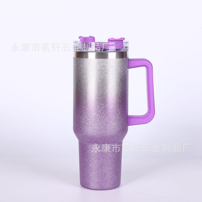 Wholesale Diamond Painted Stainless Steel Tumbler Double Layer 40oz Ice Mug with Handle JDC-CUP-MingXuan005