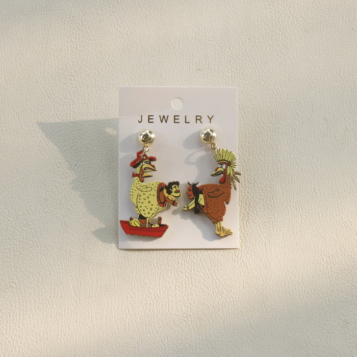 Wholesale Turkey Thanksgiving Acrylic Drop Earrings