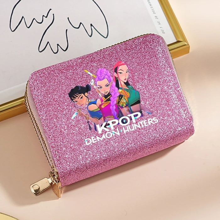 Wholesale Kpop Devil Hunter Sequin Wallet For Women Shiny Coin Purse Korean Style Party Fashion Accessory