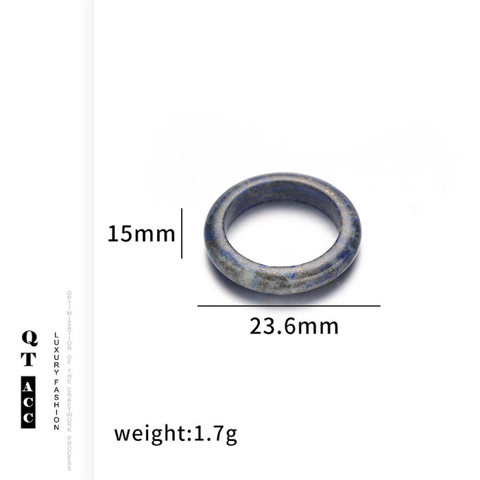Wholesale Vintage brass gold-plated zircon agate titanium steel ring fashionable autumn and winter