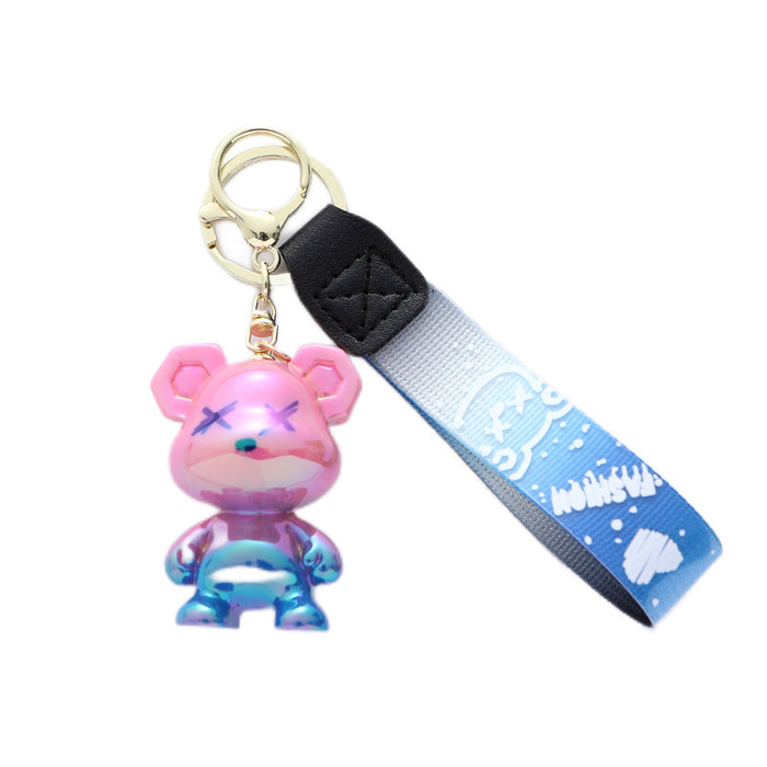 Wholesale  car key chain pendant  bear doll bag decoration couple gift Cartoon  Keychain