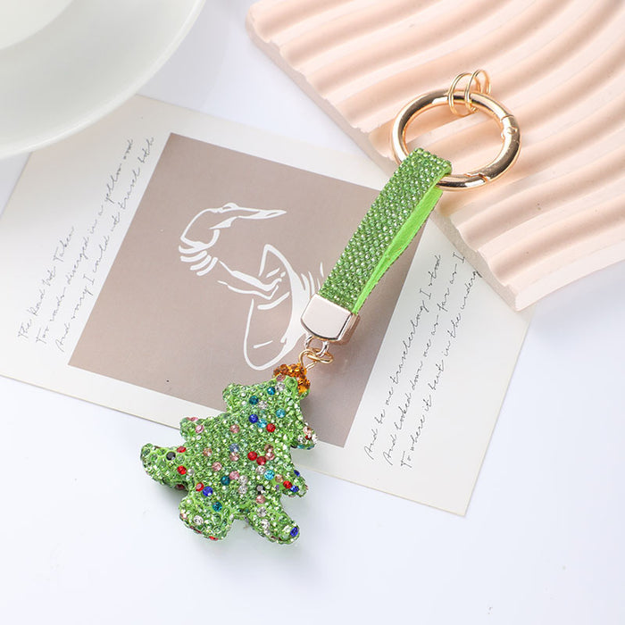 Wholesale Personalized and simple Christmas tree keychain
